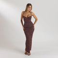 Vestido largo con encaje